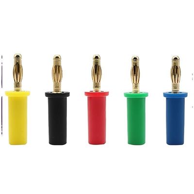 REIUAFWYGV Pure Copper Gold-Plated 4 mm Banana Lantern-Head Speaker Wire Terminals, M8, 20 Pieces