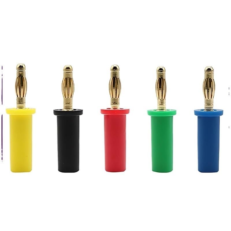 REIUAFWYGV Pure Copper Gold-Plated 4 mm Banana Lantern-Head Speaker Wire Terminals, M8, 20 Pieces