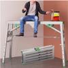 LYDBMYT Foldable Work Platform, Height-Adjustable Aluminum Step Ladder, Portable Scaffold view 1