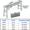 LYDBMYT Foldable Work Platform, Height-Adjustable Aluminum Step Ladder, Portable Scaffold view 2
