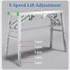 LYDBMYT Foldable Work Platform, Height-Adjustable Aluminum Step Ladder, Portable Scaffold view 3