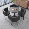 YVYKFZD Round Dining Table and Chair Set, Black, 60 cm/23.6 in view 1