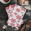 White Snowflake Microfiber Dish Towels, 2-Pack, 40 x 60 cm view 1