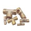 REIUAFWYGV 1-Piece Brass Male-Thread 3-Way Tee Pipe Fitting Adapter, 1/2 in view 3
