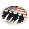 Armed Forces Day American Pattern Christmas Tree Skirt, 30 in, Soft Plush with Tassels view 2