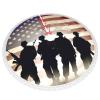 Armed Forces Day American Pattern Christmas Tree Skirt, 30 in, Soft Plush with Tassels view 3