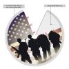 Armed Forces Day American Pattern Christmas Tree Skirt, 30 in, Soft Plush with Tassels view 4