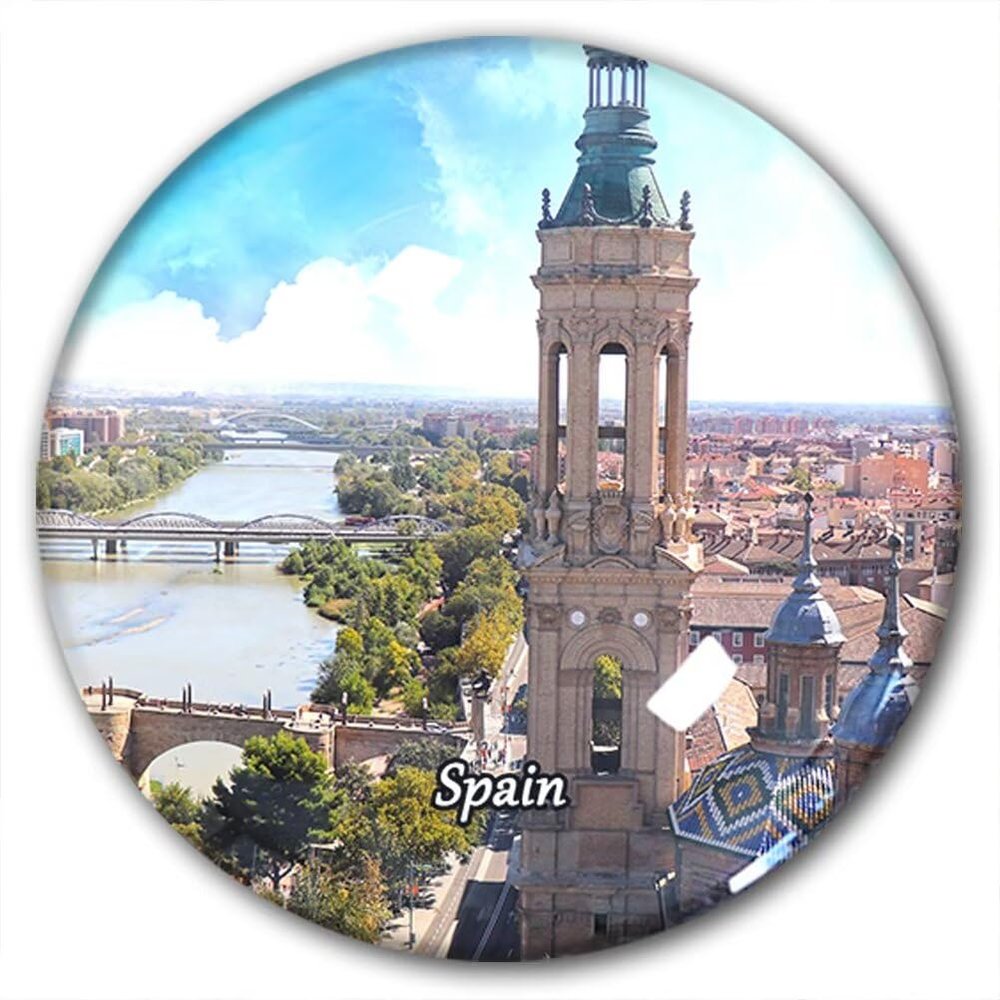 Spain Magnet, Refrigerator Magnet, Sticker, Souvenir, Travel Glass