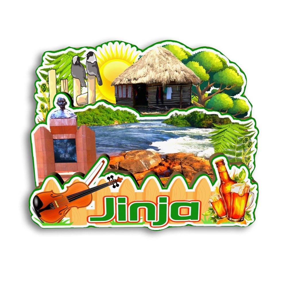 Quwsne Jinja Uganda Refrigerator Magnet, City Travel Souvenir, 3D Classic Landmarks