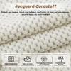 Lsjoaw Bench Cushion with 2 Straps, Washable Non-Slip Seat Pad, 180 x 40 x 5 cm, Cream view 2