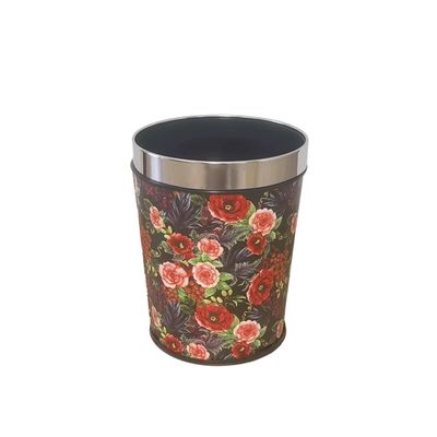 GLigeT Round Plastic Wastebasket with Press Ring, Small