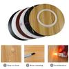 Wooden Lazy Susan Turntable for Dining Table, Light Walnut, 100 cm/39 in view 2