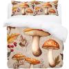 3-Piece Queen Tencel Bedding Set with 2 Pillowcases, Wrinkle-Resistant Mushroom and Berry Design view 2