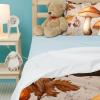 3-Piece Queen Tencel Bedding Set with 2 Pillowcases, Wrinkle-Resistant Mushroom and Berry Design view 4
