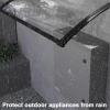 Transparent Arched Door Awning, Aluminum & Polycarbonate, Brown, 45 x 110 cm view 4