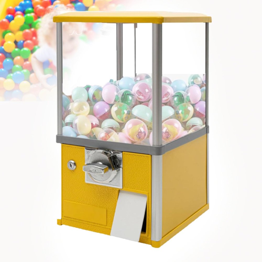 URJWAN Mini Vintage Gumball Machine, Yellow