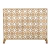 Gold Fireplace Screen Guard, 31.5 in. High, Solid Wrought Iron, Single Panel view 2