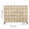 Gold Fireplace Screen Guard, 31.5 in. High, Solid Wrought Iron, Single Panel view 3