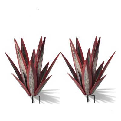 esmen 2-Piece DIY Metal Agave Garden Statue Set