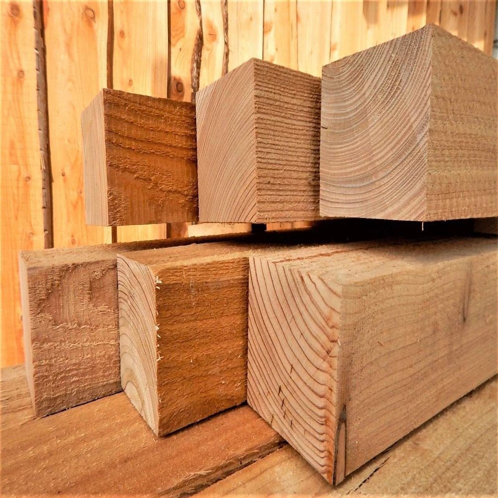 Larch Timber 70 x 70 mm, 150 cm Long, 5 Pieces