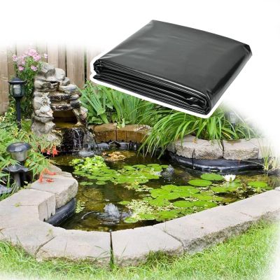Durable Black Pond Liner, UV- and Tear-Resistant, Flexible, 5 m x 11 m