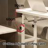 Mobile Adjustable Standing Desk with Wheels, C-Frame Laptop Cart, Side Table with Shelves, White, 80 x 40 cm view 3