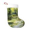 WZYCWB 45 x 27.9 cm Large Christmas Stocking for Adults, Water Lilies in a Pond view 1