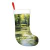 WZYCWB 45 x 27.9 cm Large Christmas Stocking for Adults, Water Lilies in a Pond view 2