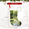 WZYCWB 45 x 27.9 cm Large Christmas Stocking for Adults, Water Lilies in a Pond view 4