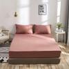 Waterproof Mattress Protector for King-Size Beds, Dark Pink, with Pillowcase view 1