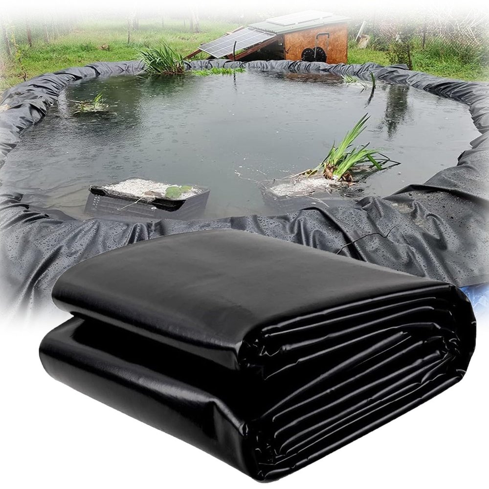 Durable Black Pond Liner, 2 m x 4 m, 0.12 mm Thick