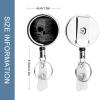 Letter Skull Retractable Key Reel with Carabiner and Badge Holder, 5.5 x 4 cm view 2