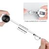 Letter Skull Retractable Key Reel with Carabiner and Badge Holder, 5.5 x 4 cm view 3
