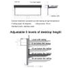 Folding Adjustable Hanging Railing Table for Outdoor Use, Black, 80 x 40 cm view 4