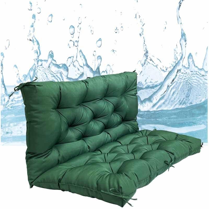 Waterproof Outdoor Swing Cushion with Backrest, Replacement Cushion for 2–3 People, 51 x 100 cm