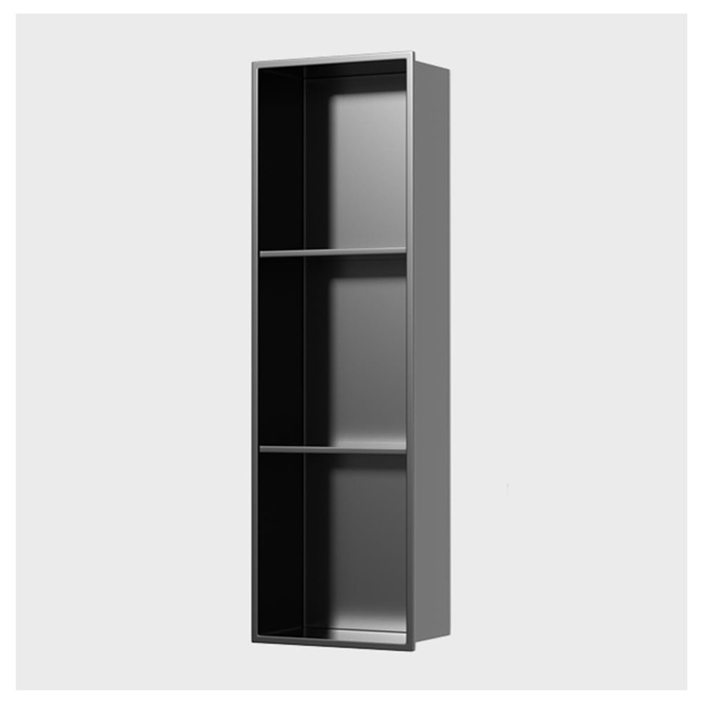 304 Stainless Steel 3-Tier Built-In Shower Niche, Black
