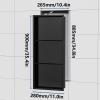 304 Stainless Steel 3-Tier Built-In Shower Niche, Black view 3