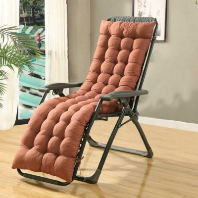 Outdoor Chaise Lounge Cushion, Coffee Brown, 140 x 40 cm