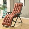 Outdoor Chaise Lounge Cushion, Coffee Brown, 140 x 40 cm view 1