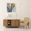 islandburner XXL Metallic Gray and Gold Elephant Poster view 2
