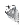 MOBUTOFU Black Rhinestone Face Mask with Nylon Tassels and Chain view 1
