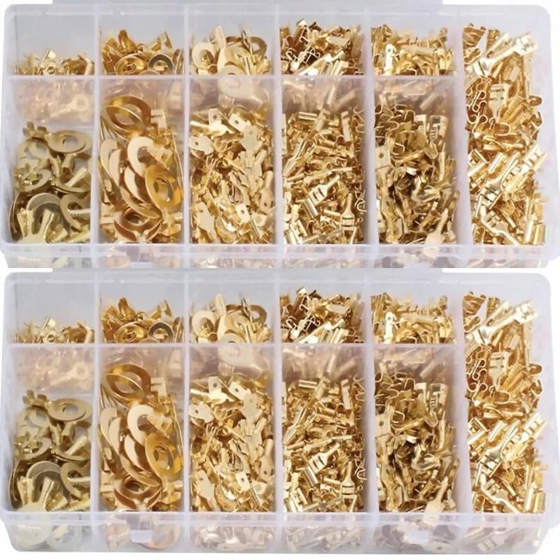 REIUAFWYGV 750-Piece Boxed Insulated Male/Female Wire Connectors, 2.8/4.8/6.3 mm Electrical Crimp Terminals and Spade Connectors