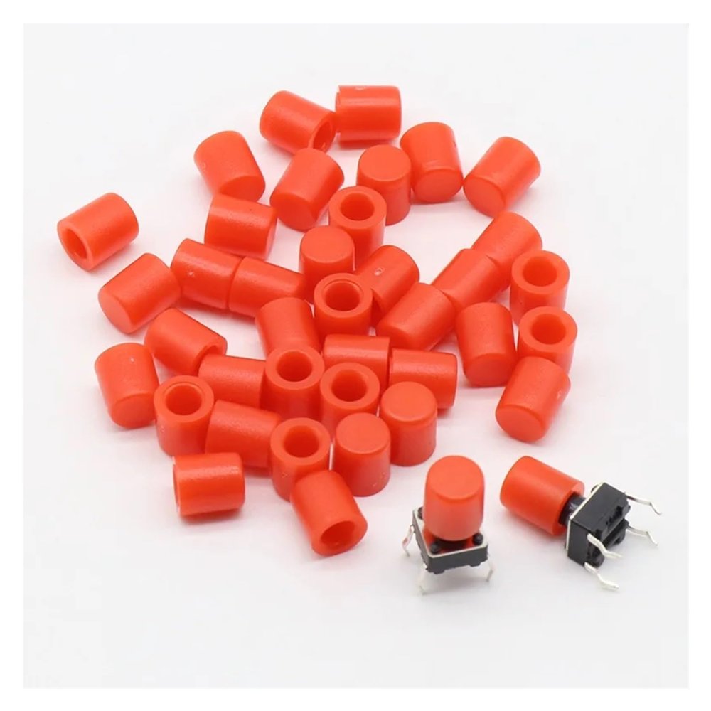 REIUAFWYGV 100-Piece Cap Set for 6 × 6 mm G61 Tactile Push Button Switches
