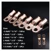 REIUAFWYGV 50-Piece Assorted Bare Copper Wire Ring Terminal Kit, 1/0 AWG, 2 AWG, 4 AWG, 3/8 in and 5/16 in view 2