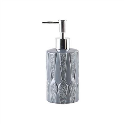 FUHAI-666 Ceramic Soap Dispenser, Irregular Design, 350 ml, Gray