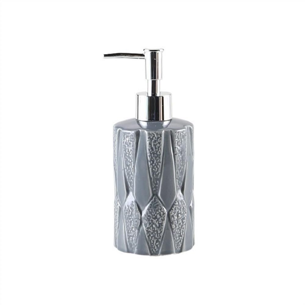 FUHAI-666 Ceramic Soap Dispenser, Irregular Design, 350 ml, Gray
