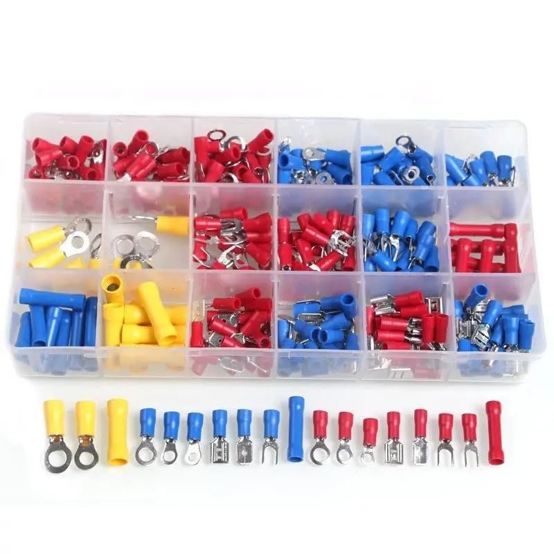 REIUAFWYGV 300-Piece Quick Crimp Electrical Kit with Cable Terminals and Crimping Pliers