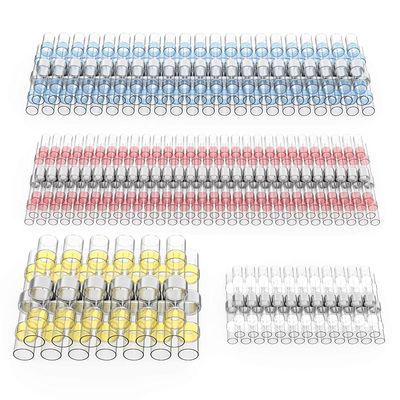 REIUAFWYGV 100-Piece Solder Seal Heat-Shrink Butt Connectors, Red