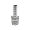 BYLSAGWHT 1/8", 1/4", 3/8", 1/2", 3/4", 1", 2" NPT Male to 6, 8, 10, 12, 13, 14, 15, 16, 19, 20–52 mm Hose Barb, 304 Stainless Steel Straight Pipe Fitting Connector view 1