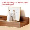 EYTVYUWPT Floating Wall Shelves with Dividers, 60 x 12 cm, Original Wood view 2